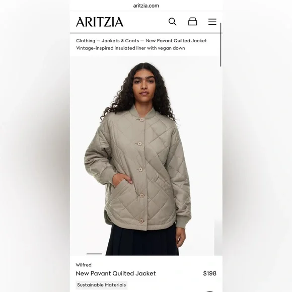 Aritzia Jackets Coats Pavant Quilted Jacket By Aritzia